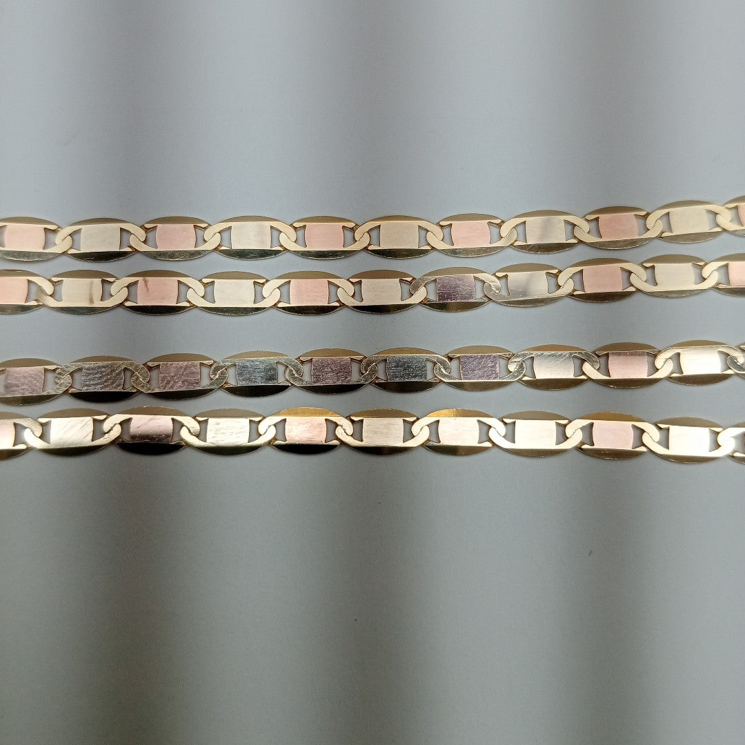 CADENAS VALENTINA/ESPEJO ORO 14K 9.8 (NUEVO)