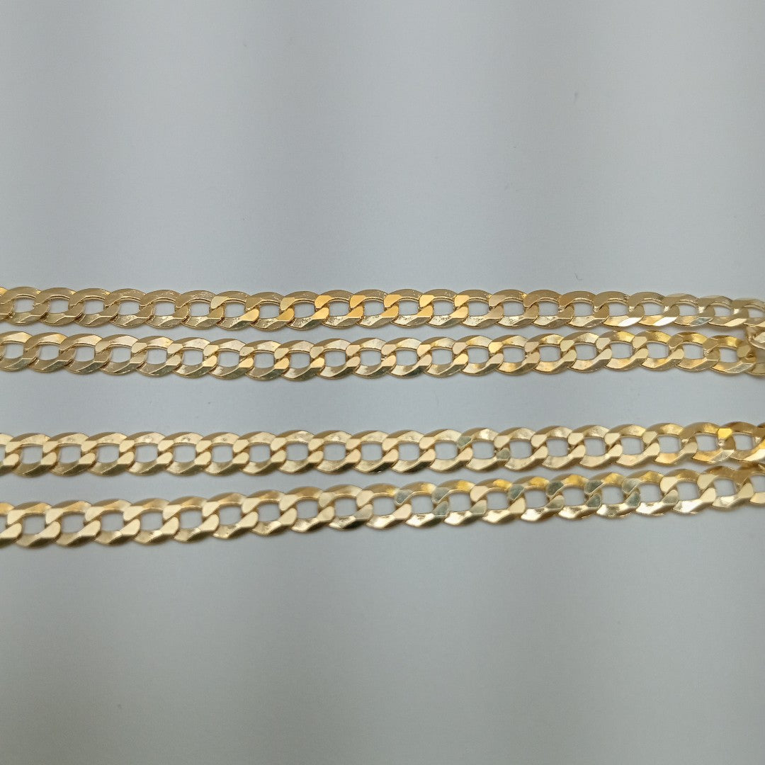 CADENAS BARBADA AMARILLA ORO 14K 7.5 (NUEVO)