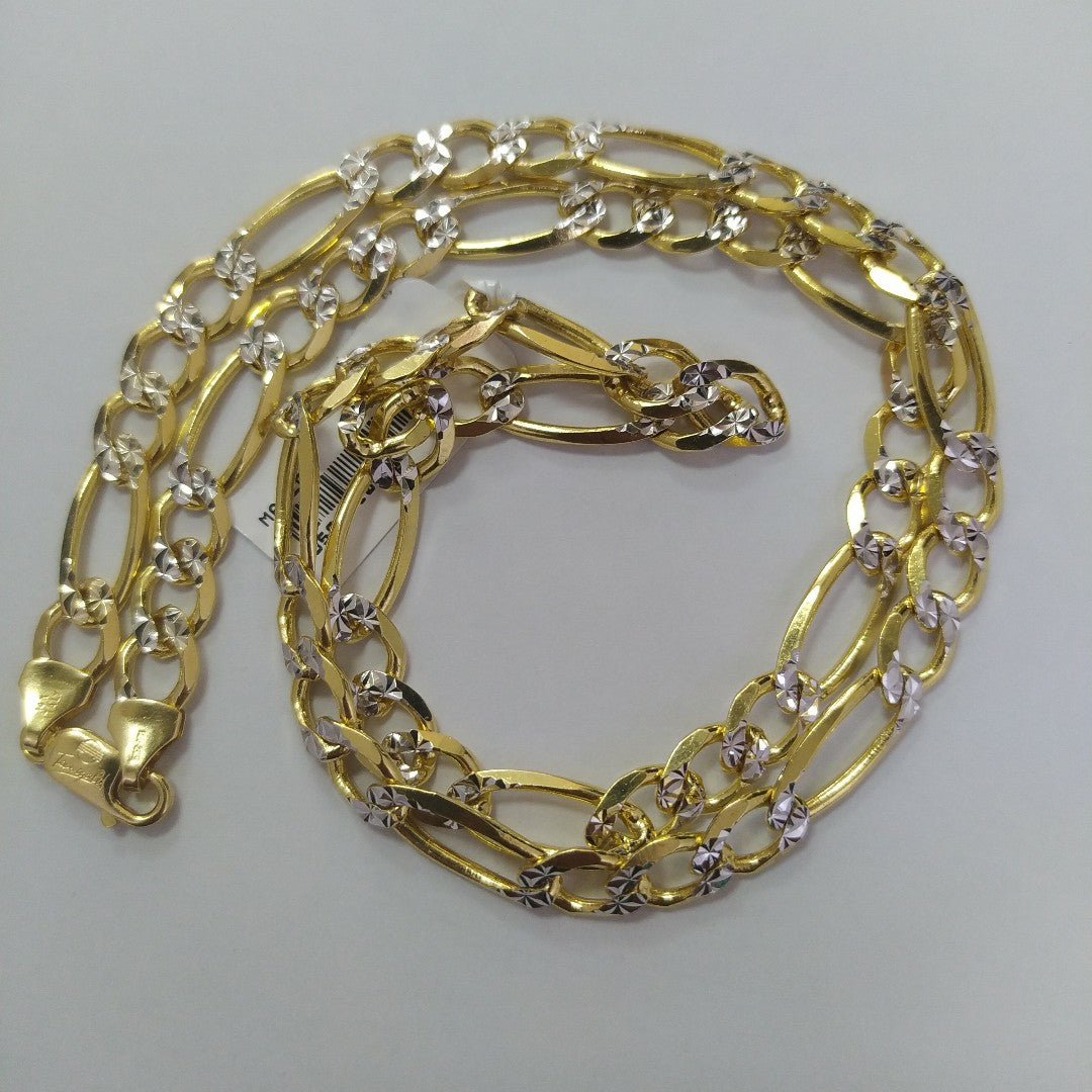 CADENAS CARTIER 3*1 DIAMANTADA ORO 14K 43.8 (NUEVO)