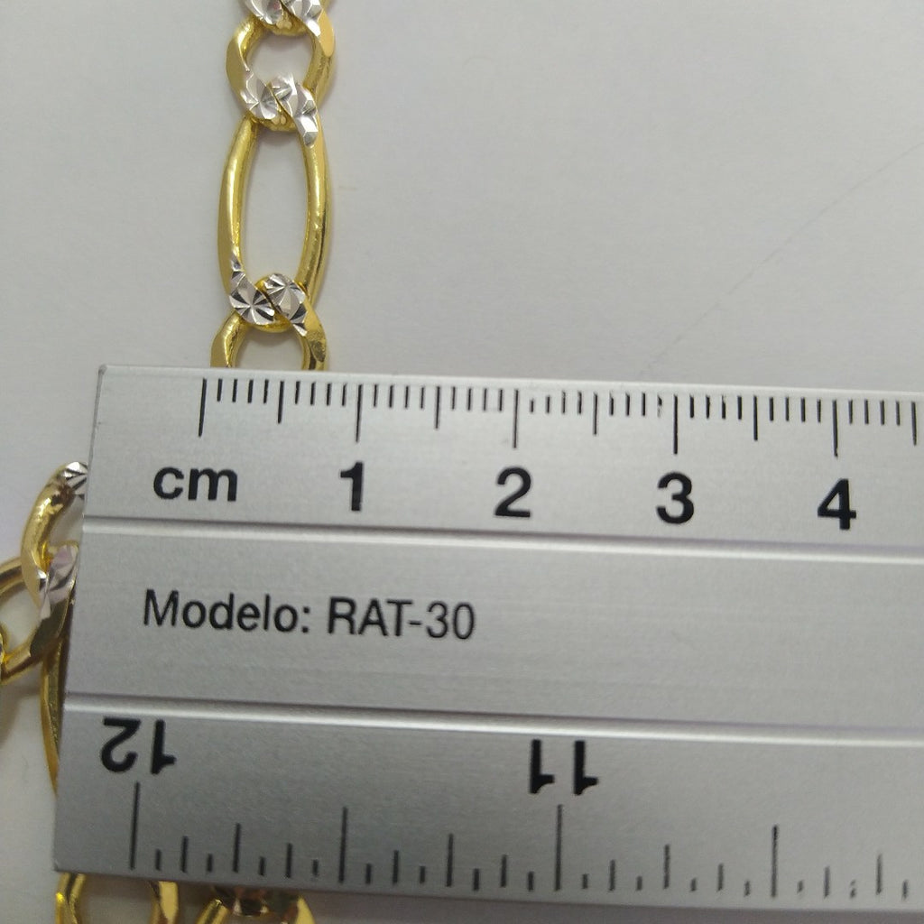 CADENAS CARTIER 3*1 DIAMANTADA ORO 14K 39.7 (NUEVO)