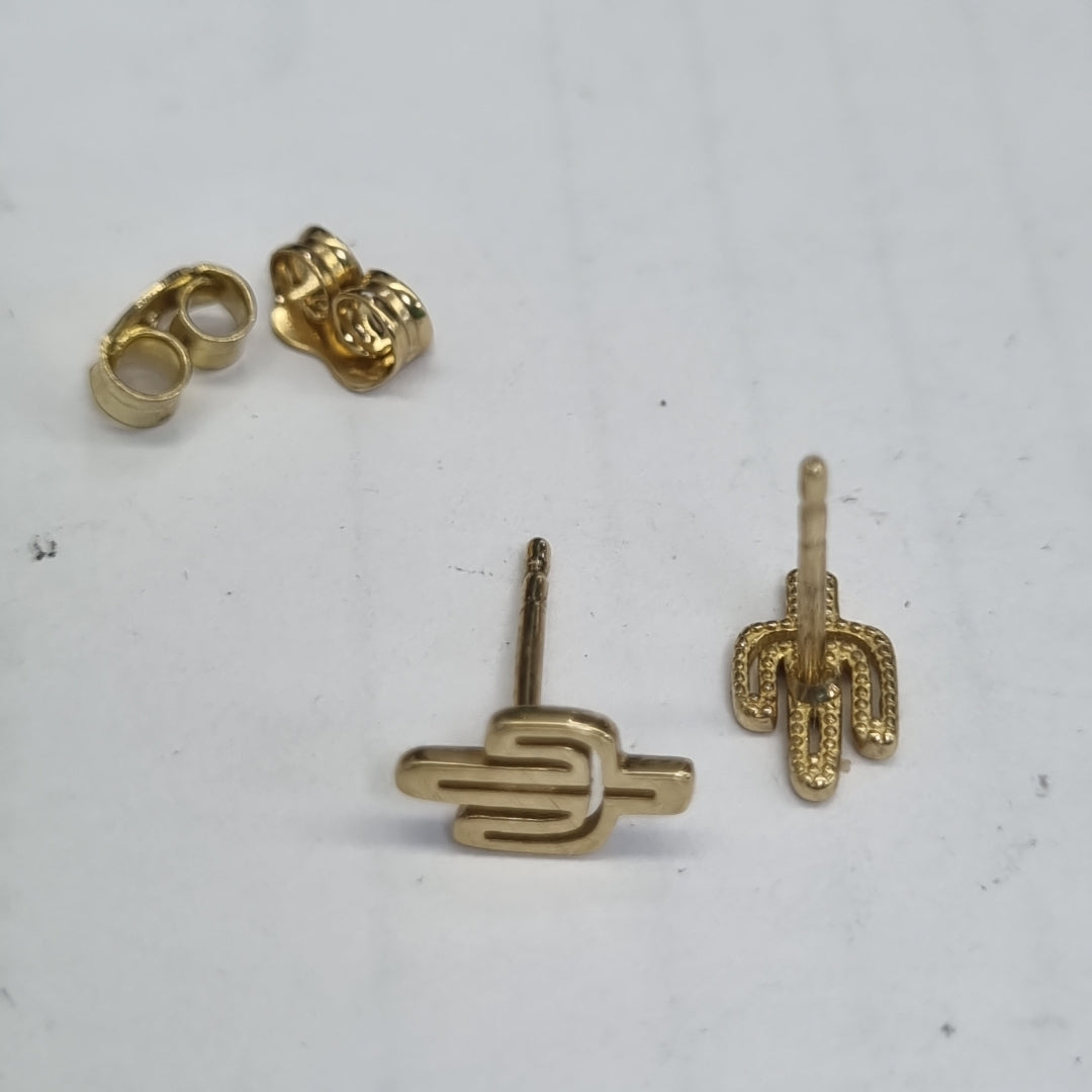 10137BRO00000A1464 FRD11 BROQUEL DE CACTUS ORO 10K 0.9GRS (NUEVO)