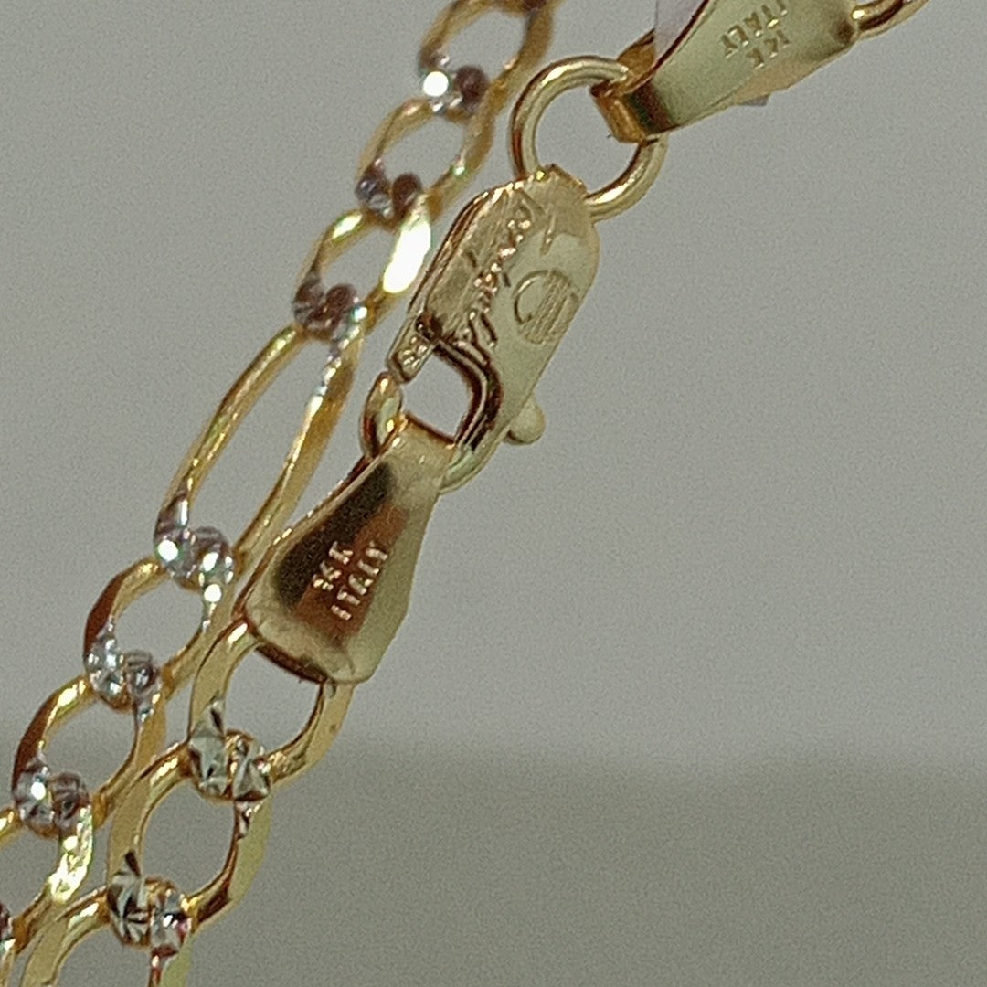 CADENAS CARTIER 3*1 DIAMANTADA ORO 14K 7.5 (NUEVO)