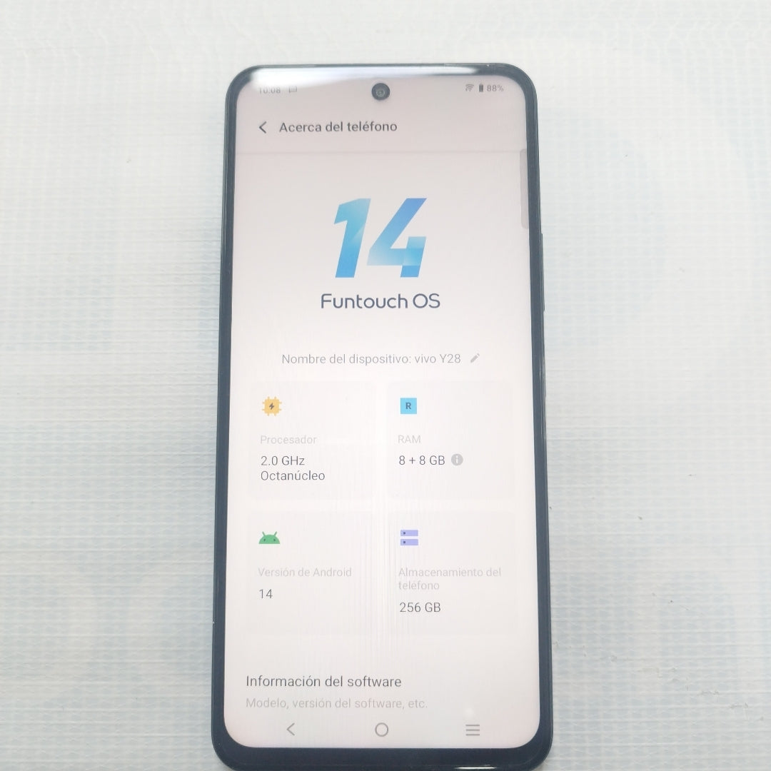 CELULAR VIVO Y28 V2352 256 GB 8 GB RAM (SEMINUEVO)