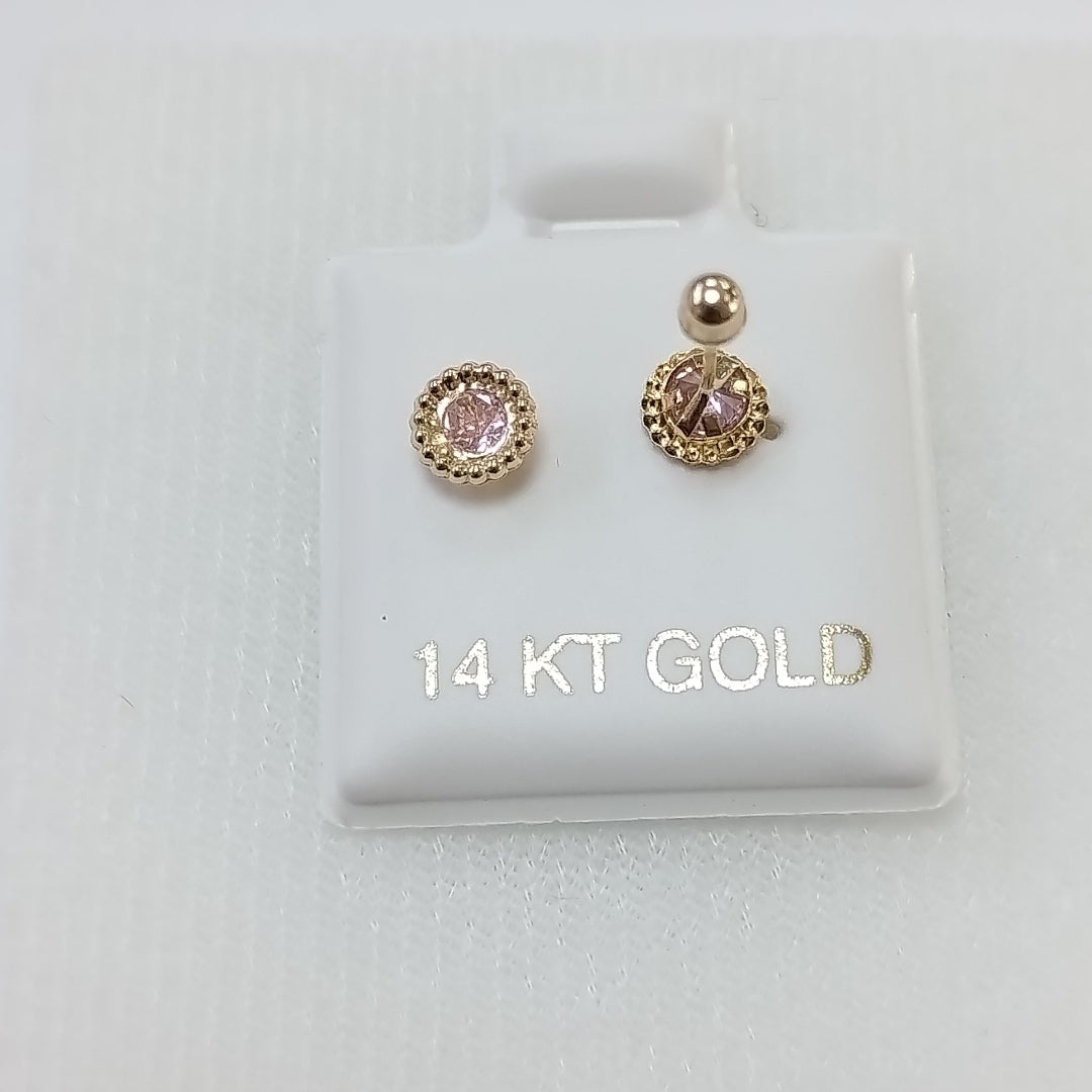 BROQUELES ORO 14K 1 (NUEVO)
