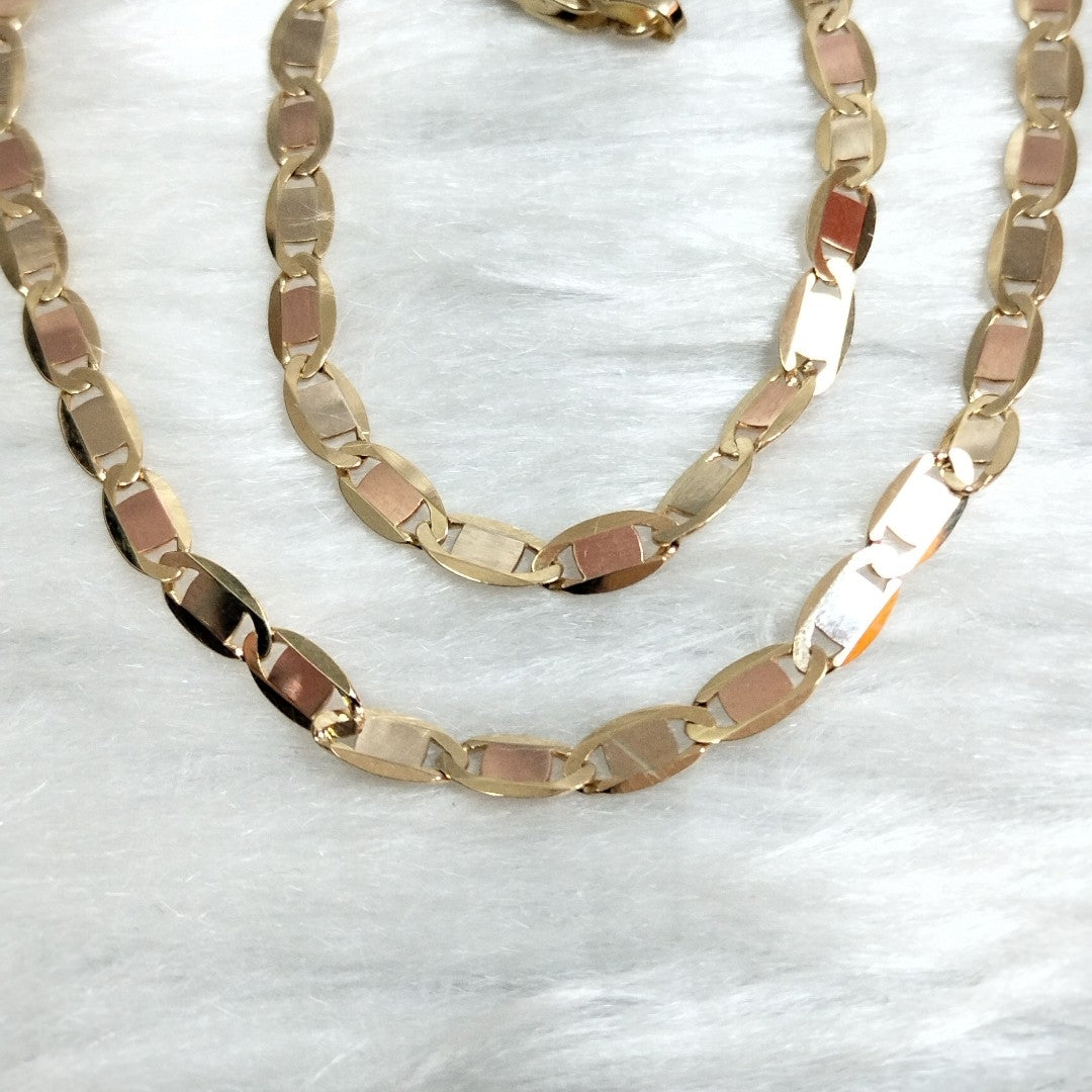 CADENAS VALENTINA/ESPEJO ORO 14K 10.7 (NUEVO)