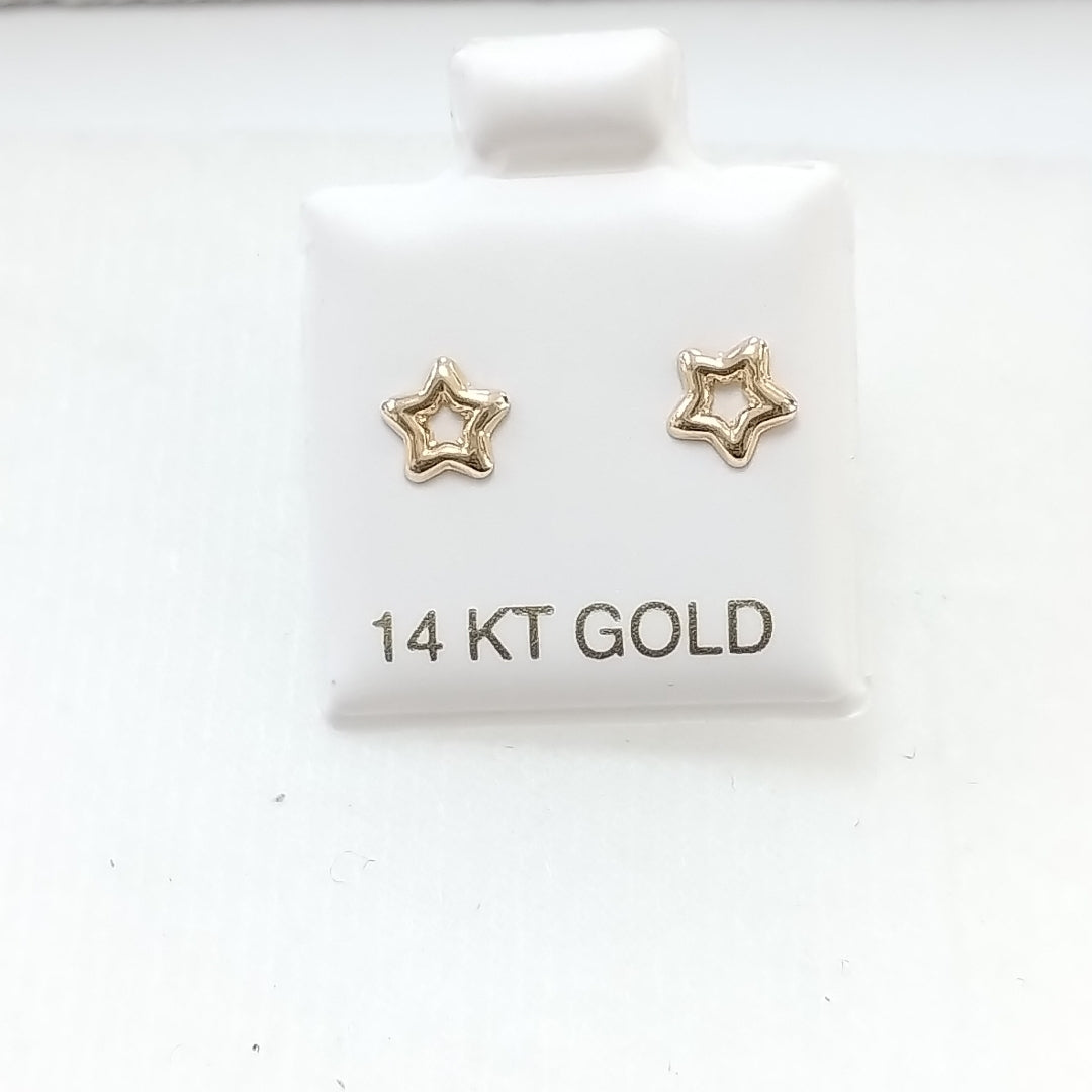 BROQUELES ORO 14K 1 (NUEVO)