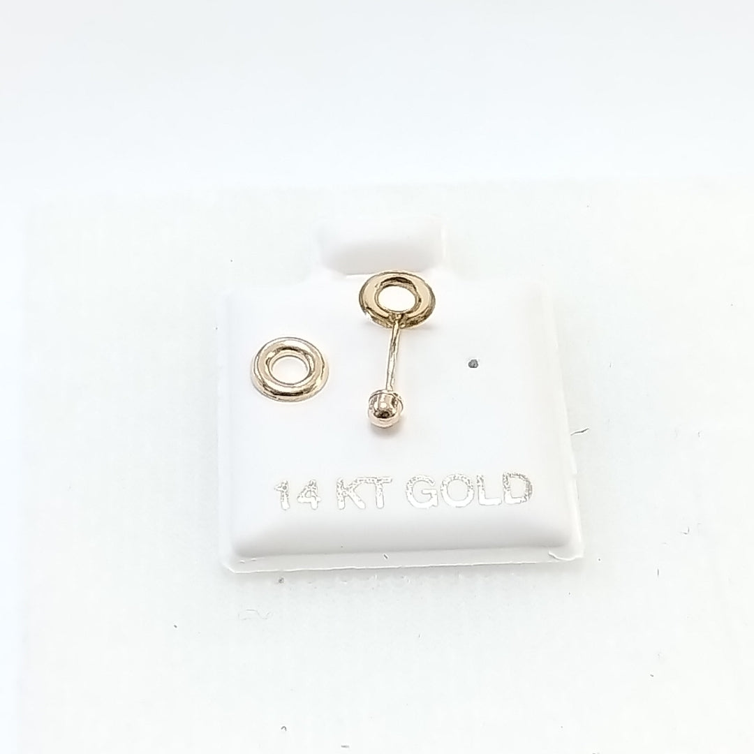 BROQUELES ORO 14K 1 (NUEVO)