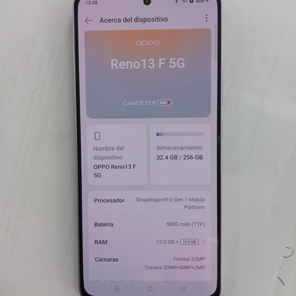 CELULAR OPPO  RENO 13F 5G CPH2699 (2025) 256 GB 12 GB RAM (SEMINUEVO)