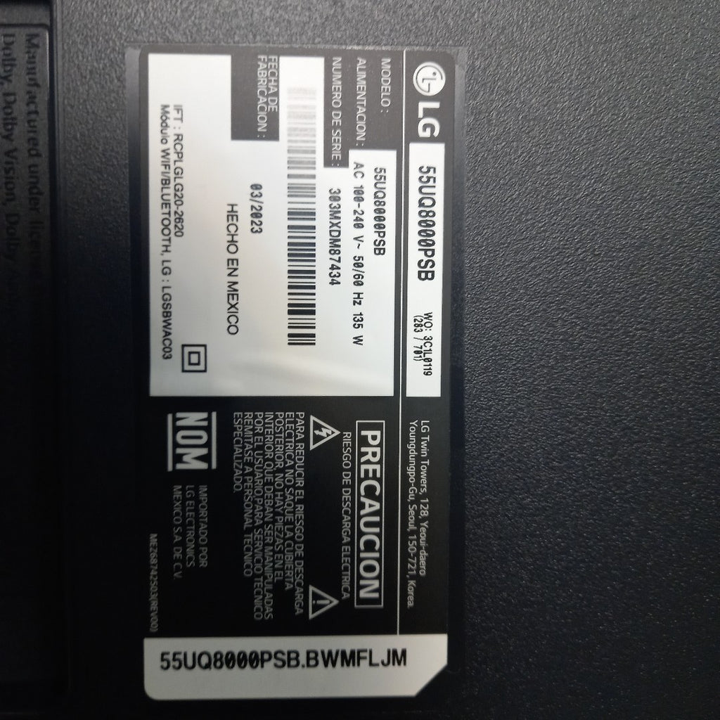 PANTALLA LG 55UQ8000PSB (2023) 55" LED 4K (SEMINUEVO)