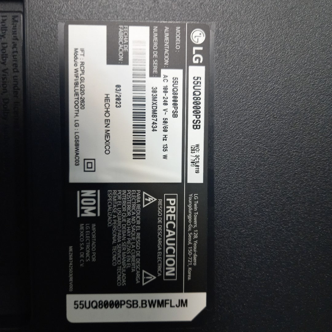 PANTALLA LG 55UQ8000PSB (2023) 55" LED 4K (SEMINUEVO)
