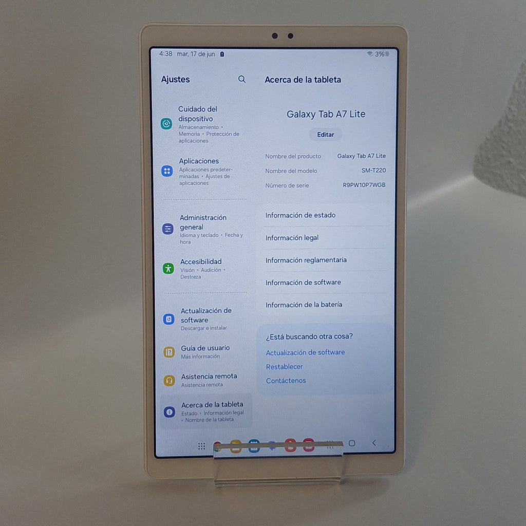 TABLETA SAMSUNG GALAXY TAB A7 LITE SM-T220 32 GB 3 GB RAM (SEMINUEVO)