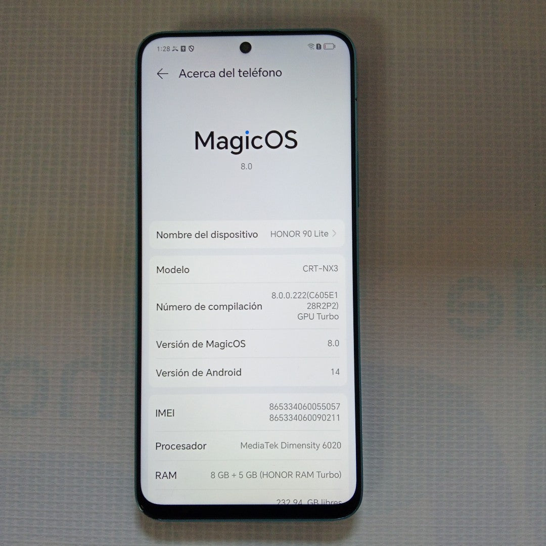 CELULAR HONOR 90 LITE CRT-NX3 (2023) 256 GB 8 GB RAM (SEMINUEVO)