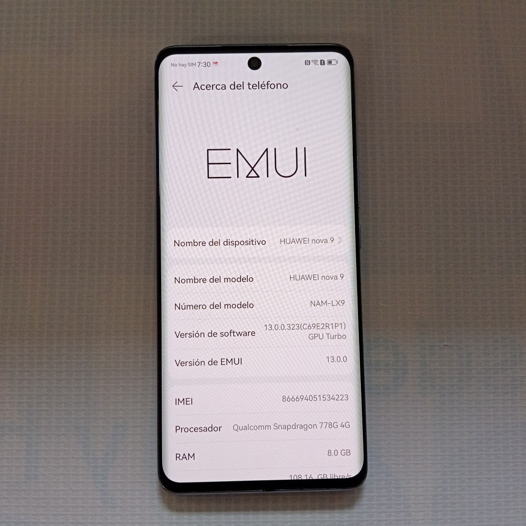 CELULAR HUAWEI NOVA 9 NAM-LX9 128 GB 8 GB RAM (SEMINUEVO)