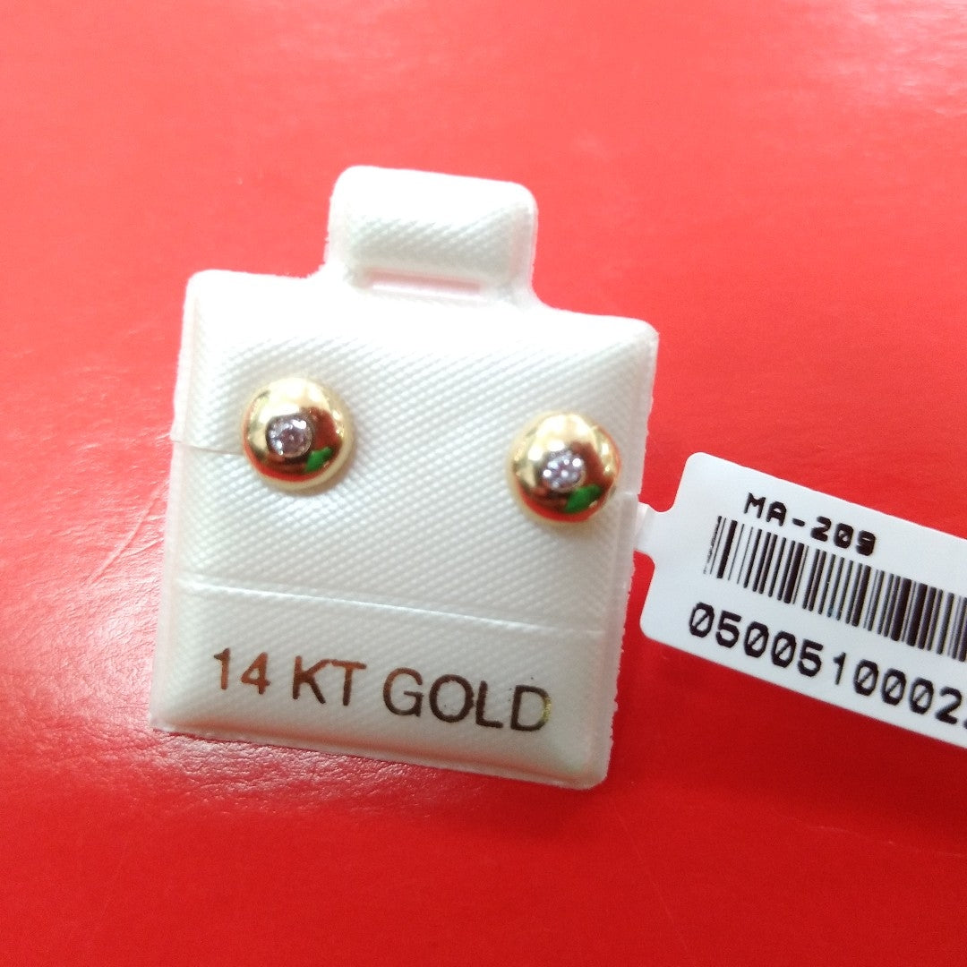 BROQUELES ORO 14K 0.9 (NUEVO)