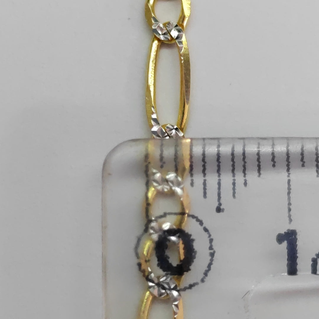 CADENAS CARTIER 3*1 DIAMANTADA ORO 14K 8.1 (NUEVO)