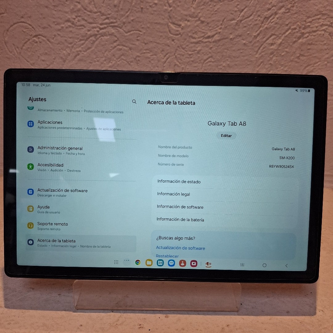 TABLETA SAMSUNG GALAXY TAB A8 SM-X200 64 GB 4 GB RAM (SEMINUEVO)