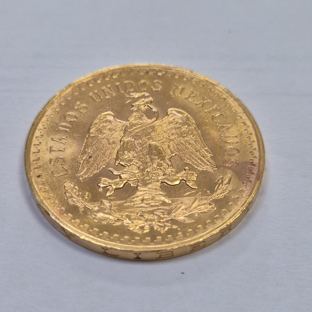 K1 41,60 GRMS - DTO. 0,00 GRMS - 21 K - AVALÚO 80870,40 * IDENTIFICACIÓN  MONEDA NOMINATIVA * MONEDAS PESOS  50 PESOS (SEMINUEVO)