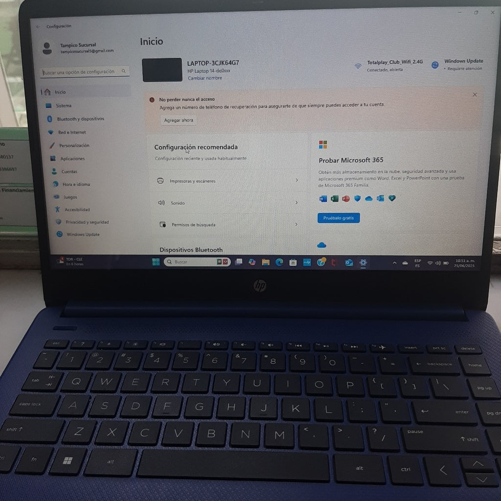 LAPTOP HP 14-DQ0055DX (2022) 64 GB SSD 4 GB RAM (SEMINUEVO)