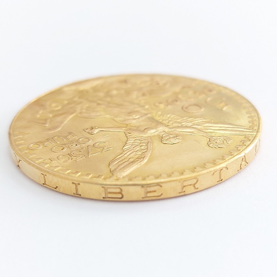 K1 41.6 GRMS - DESC.  0 GRAMOS - 21 K - AVALÚO  80870.4 * * IDENTIFICACIÓN  MONEDA NOMINATIVA. * MONEDAS PESOS  50 PESO (SEMINUEVO)