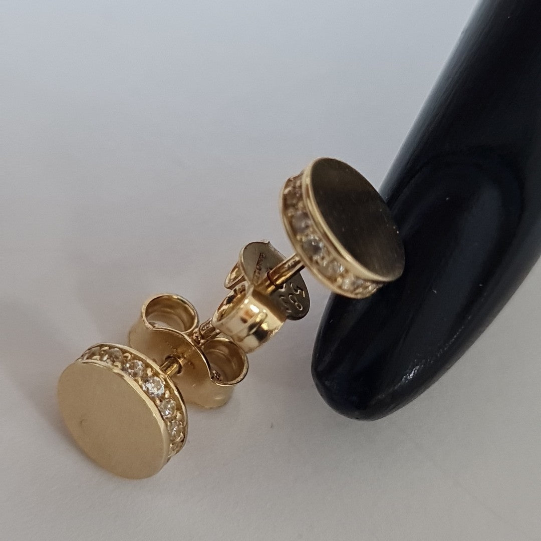 BROQUELES ORO 14K 1.5 (NUEVO)