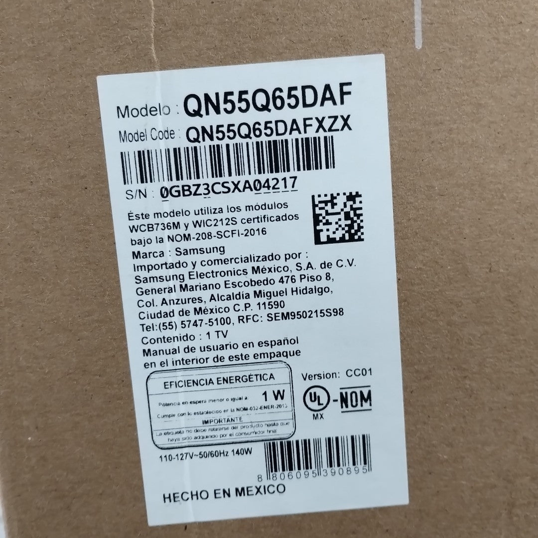 PANTALLA SAMSUNG QN55Q65DAF (2024) 55" QLED 4K (SEMINUEVO)