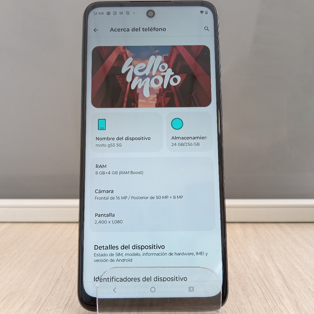 CELULAR MOTOROLA MOTO G55 5G XT2435-1(2024) 256 GB 8 GB RAM (SEMINUEVO)