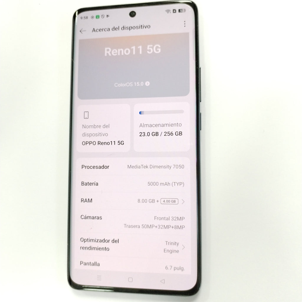 CELULAR OPPO  RENO11 5G CPH2599 (2024) 256 GB 8 GB RAM (SEMINUEVO)
