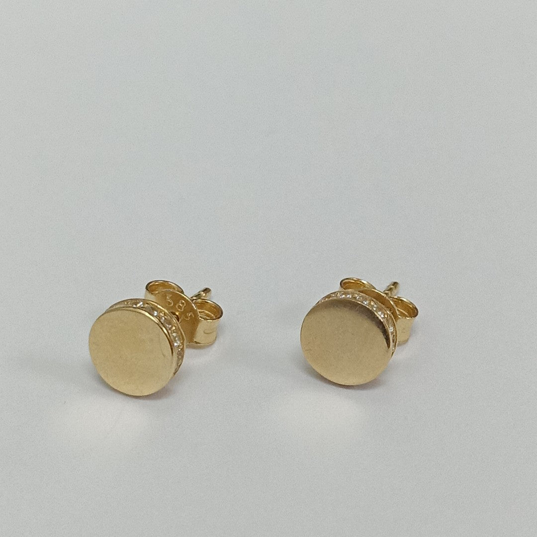 BROQUELES ORO 14K 1.5 (NUEVO)