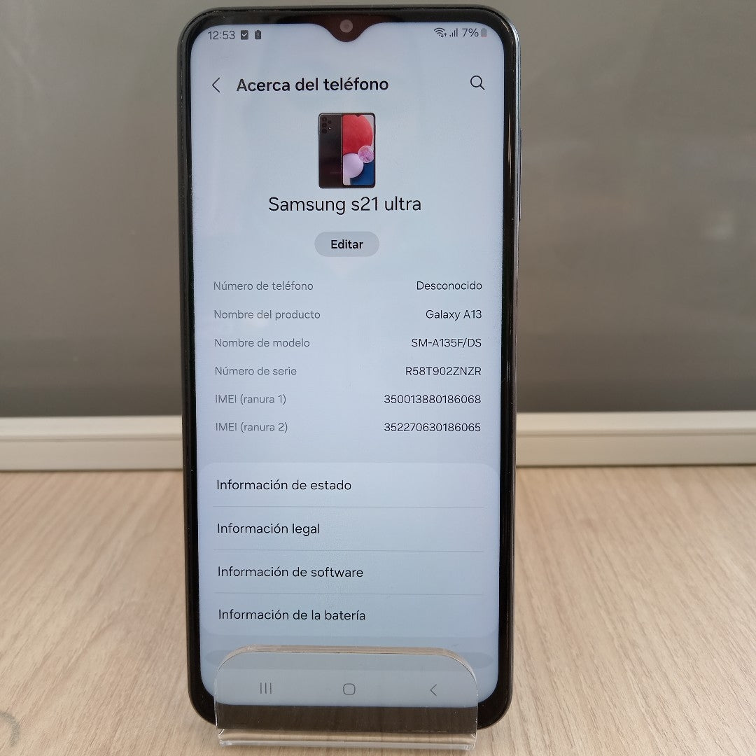 CELULAR SAMSUNG GALAXY A13 SM-A135F 128 GB 4 GB RAM (SEMINUEVO)