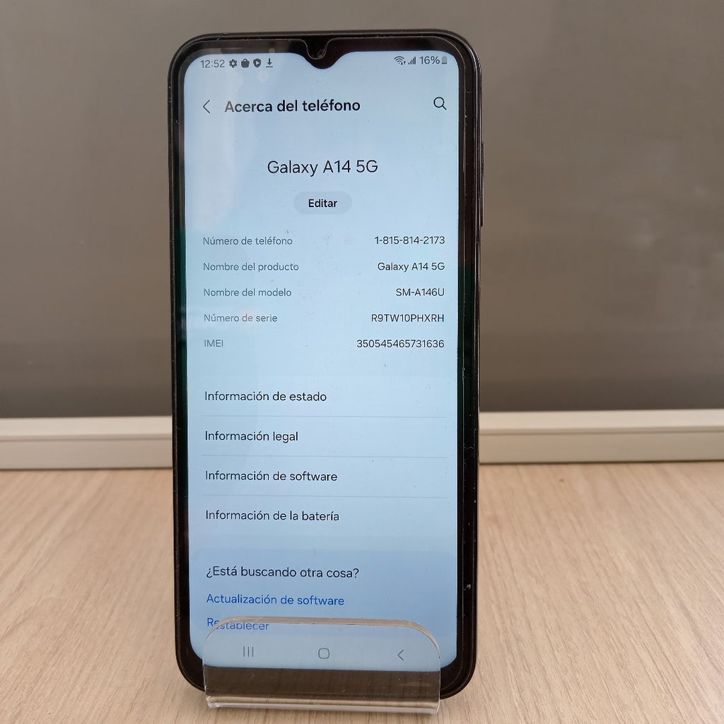 CELULAR SAMSUNG GALAXY A14 5G SM-A146U (2023) 64 GB 4 GB RAM (SEMINUEVO)