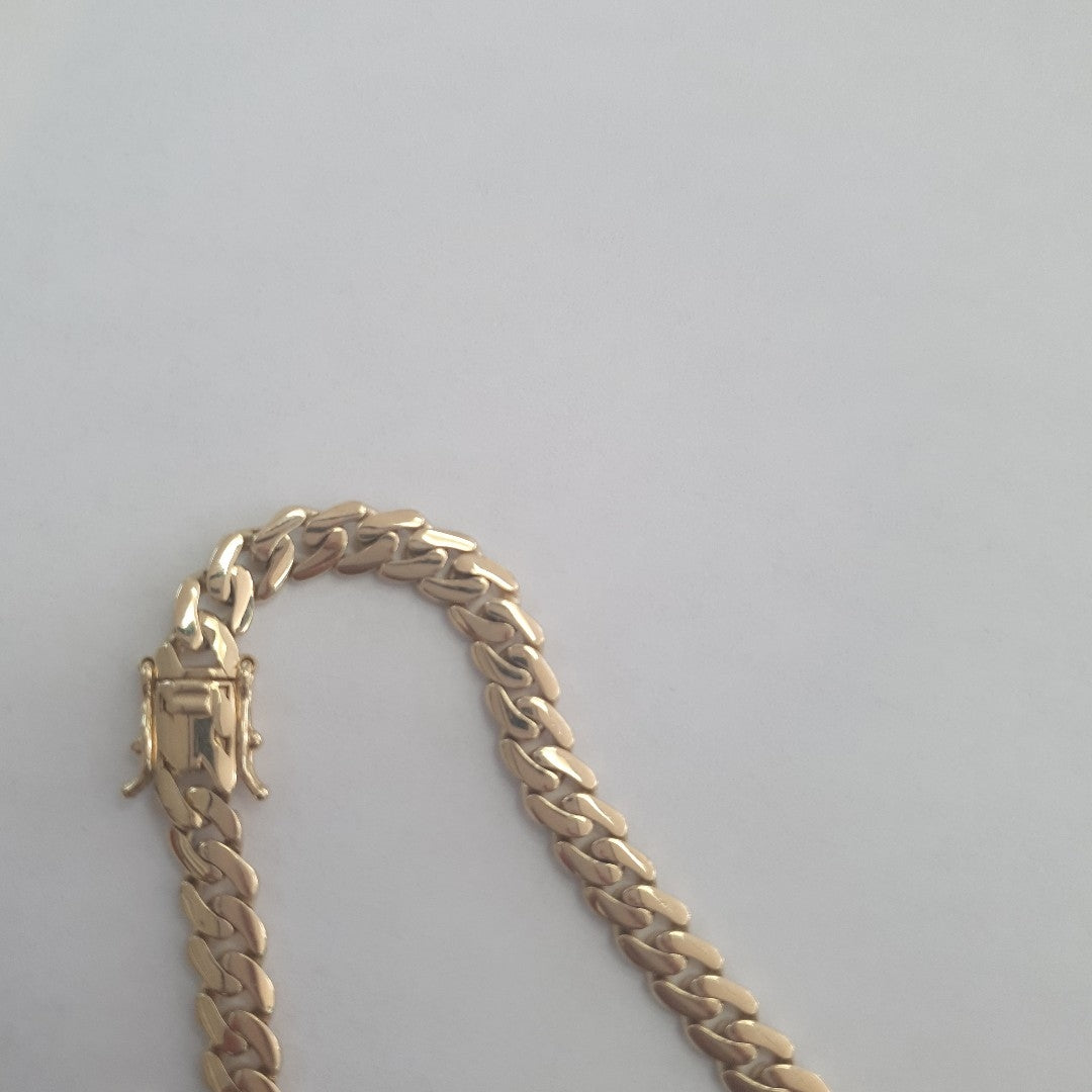 CADENAS BARBADA AMARILLA ORO 14K 31.7 (NUEVO)