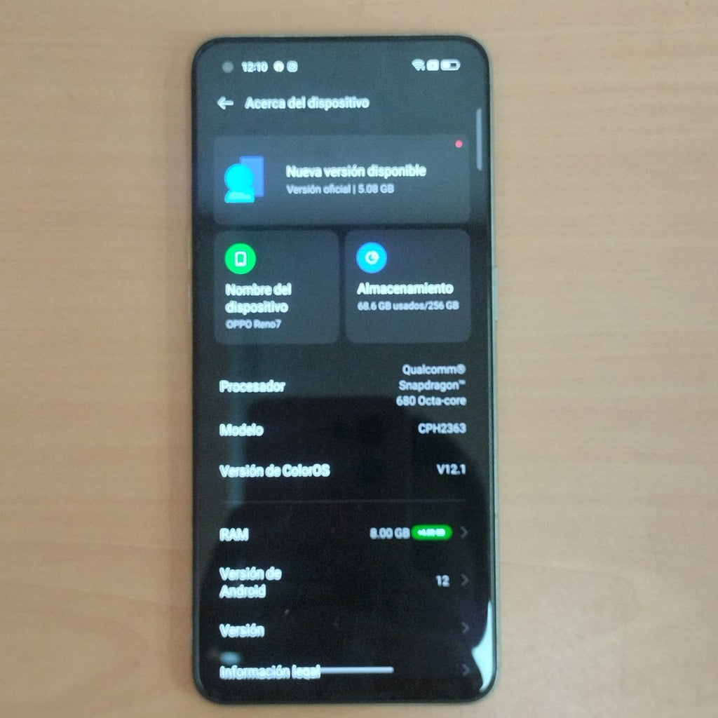 CELULAR OPPO  RENO 7 CPH2363 256 GB 8 GB RAM (SEMINUEVO)