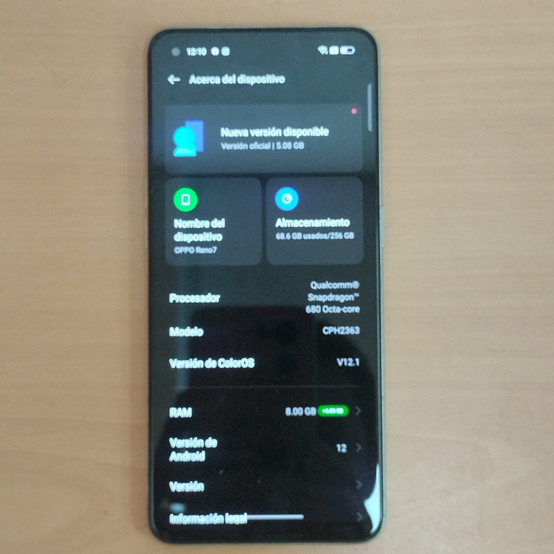 CELULAR OPPO  RENO 7 CPH2363 256 GB 8 GB RAM (SEMINUEVO)