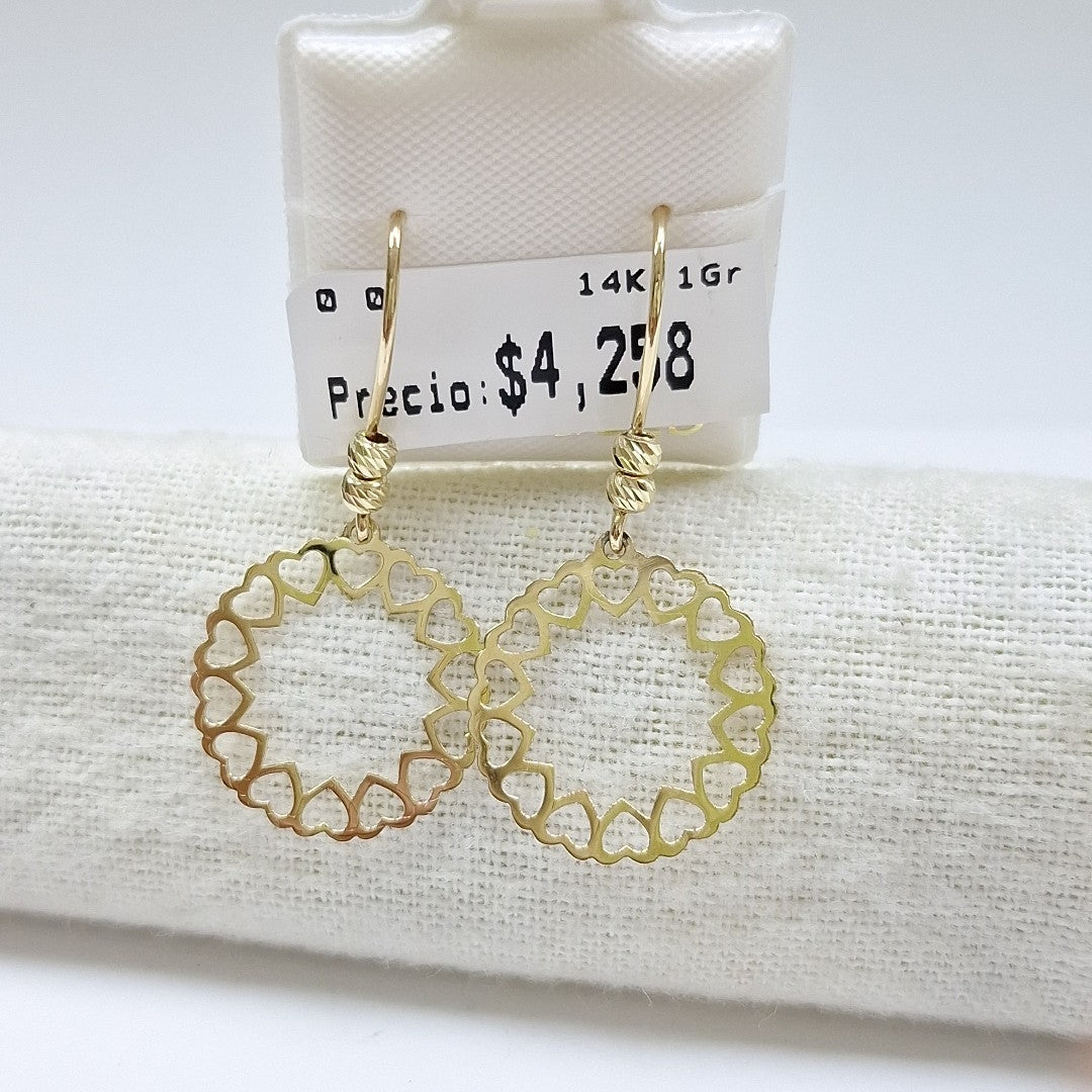 BROQUELES ORO 14K 1 (NUEVO)