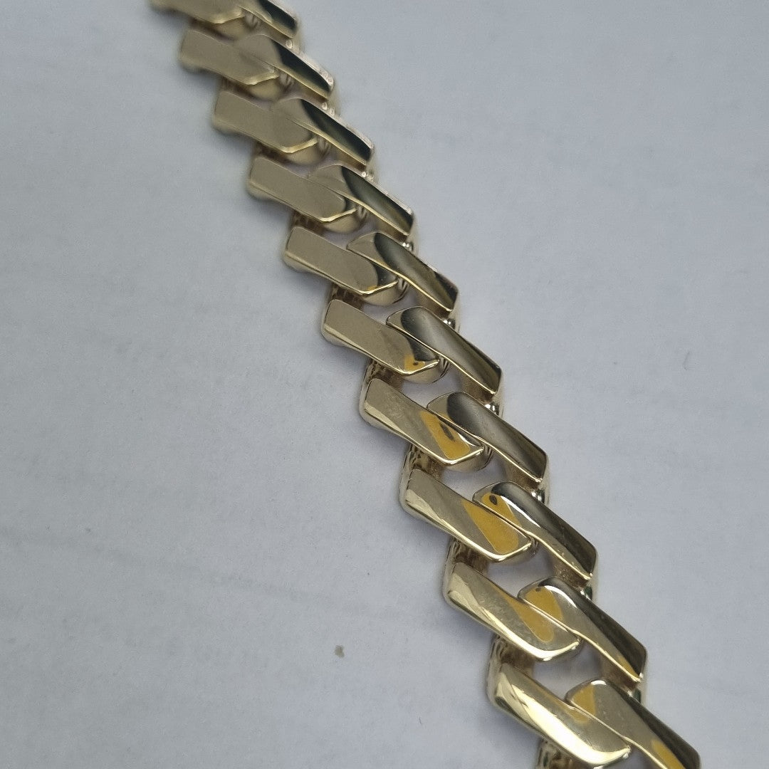 PULSERA CABALLERO MONACO ORO 10K 19 (NUEVO)