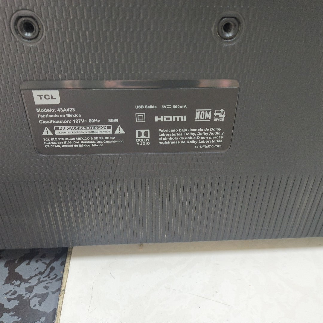 PANTALLA TCL 43A423 (2020) 43" LED 4K (SEMINUEVO)