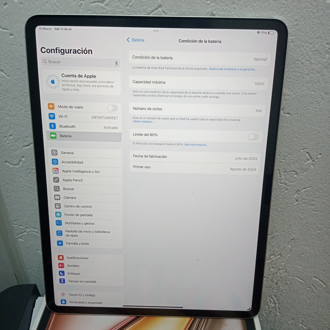 TABLETA APPLE IPAD AIR (M2) 13" A2898 (2024) 256 GB 8 GB RAM (SEMINUEVO)