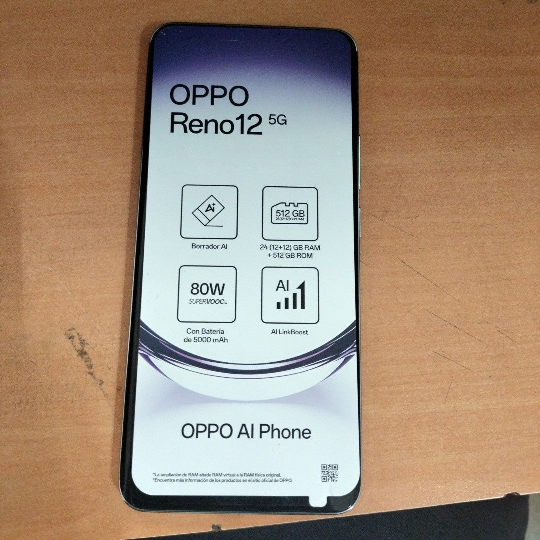CELULAR OPPO   RENO12 5G CPH2625 (2024) 512 GB 12 GB RAM (SEMINUEVO)