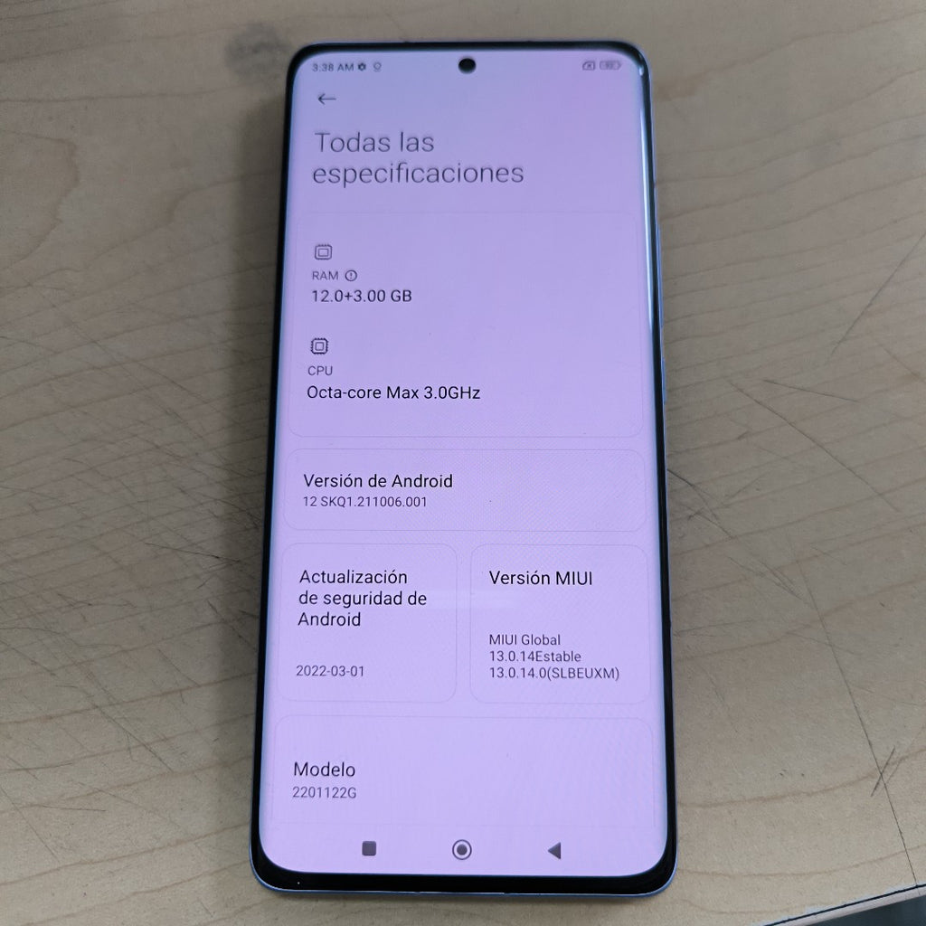 CELULAR XIAOMI 12 PRO 2201122G (2022) 256 GB 12 GB RAM (SEMINUEVO)