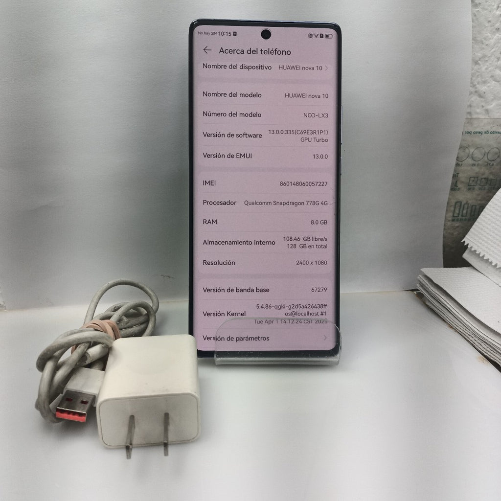 CELULAR HUAWEI NOVA 10 NCO-LX3 128 GB 8 GB RAM (SEMINUEVO)