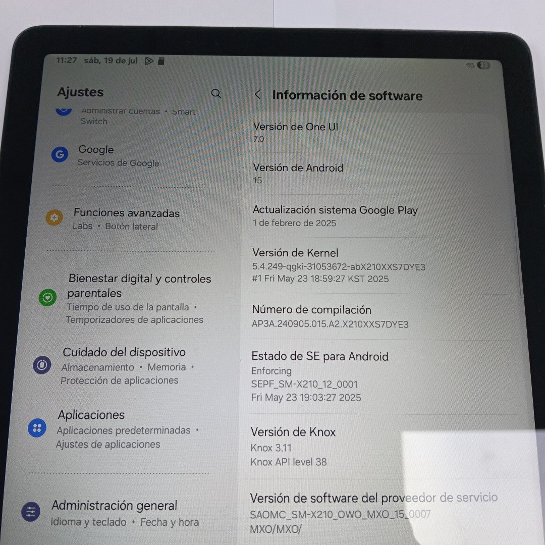 TABLETA SAMSUNG GALAXY TAB A9+ SM-X210 (2023) 128 GB 8 GB RAM (SEMINUEVO)