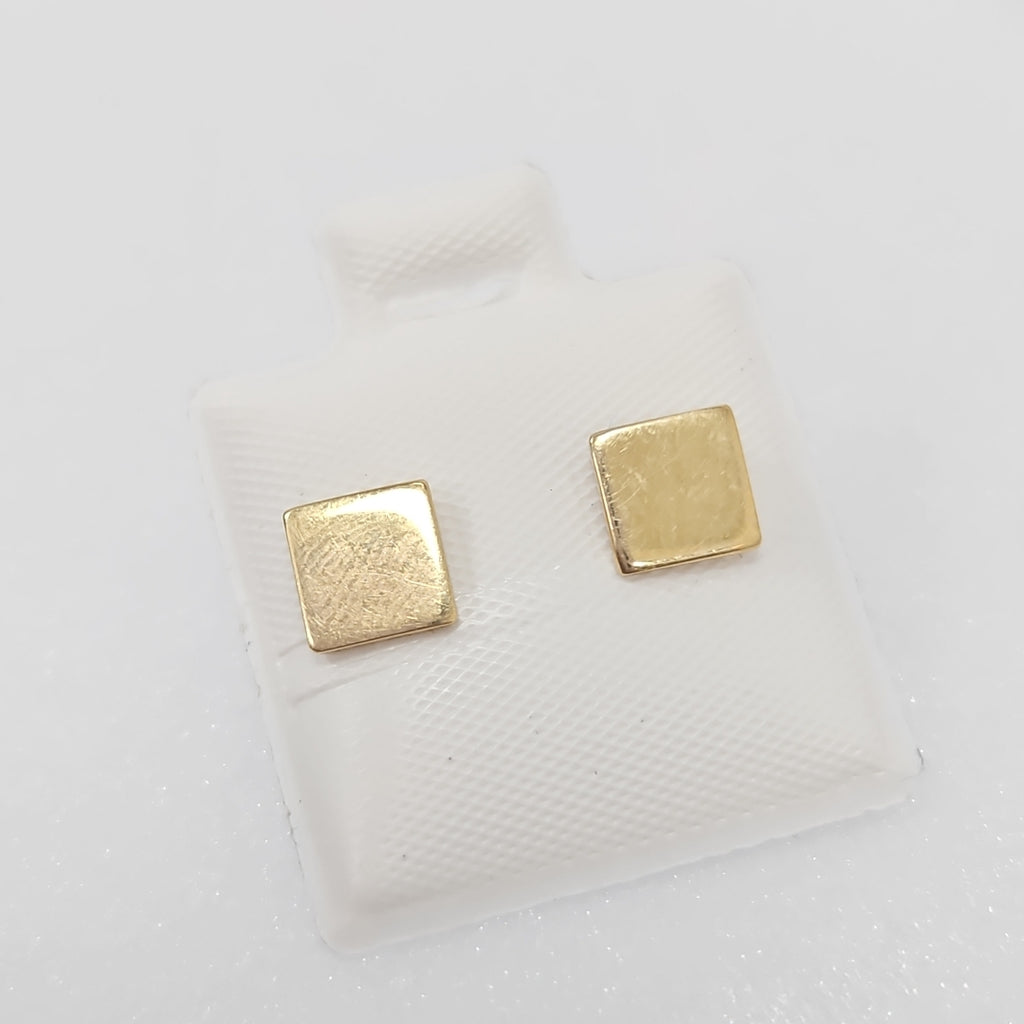10287BRO00000B2252 FRD19 BROQUEL DE CUADRADO LISO ORO 14K 1.3GRS (NUEVO)