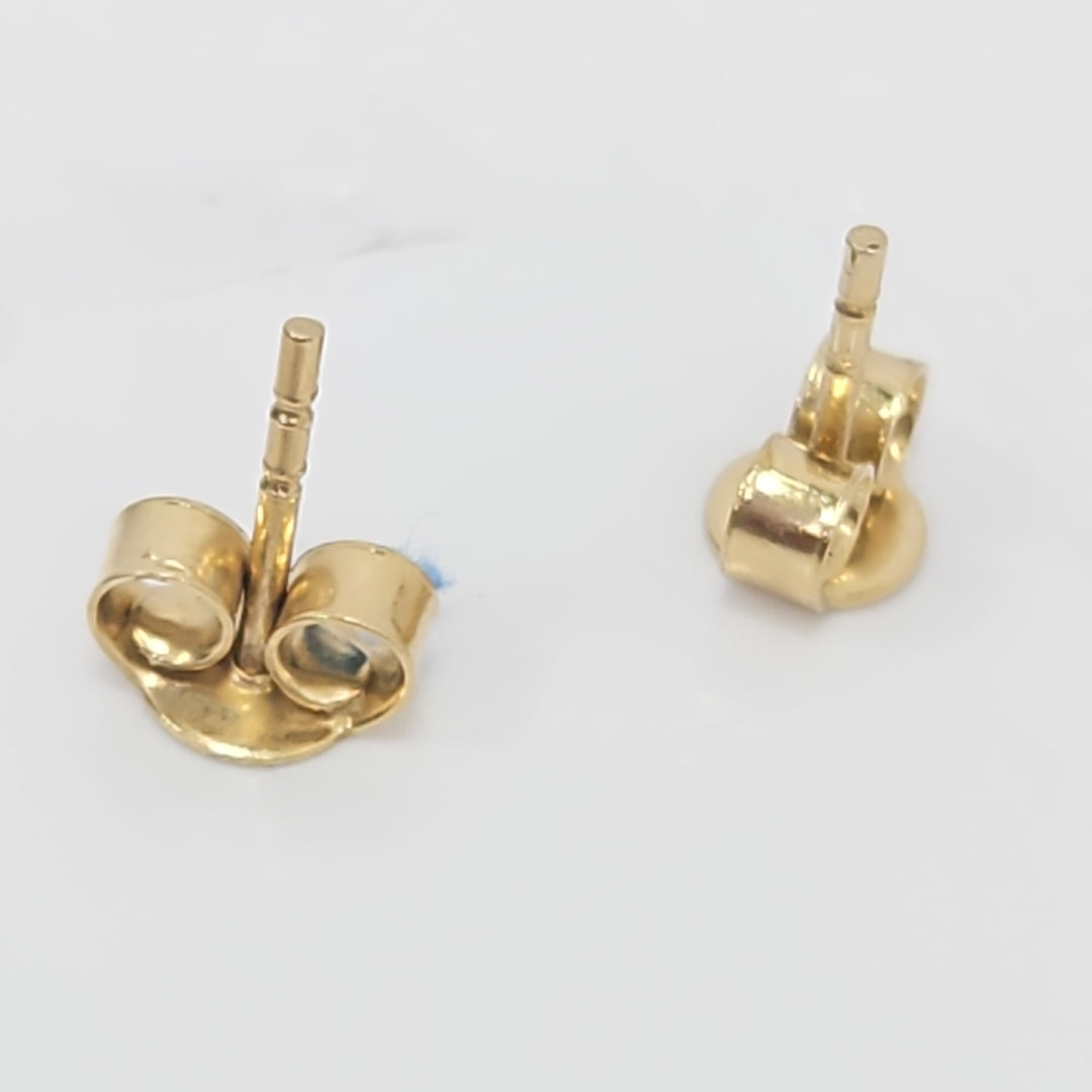 10023BRO00000B1914 FRD12 BROQUEL DE TACHUELA CON CIRCONIA ORO 14K 1.2GRS (NUEVO)