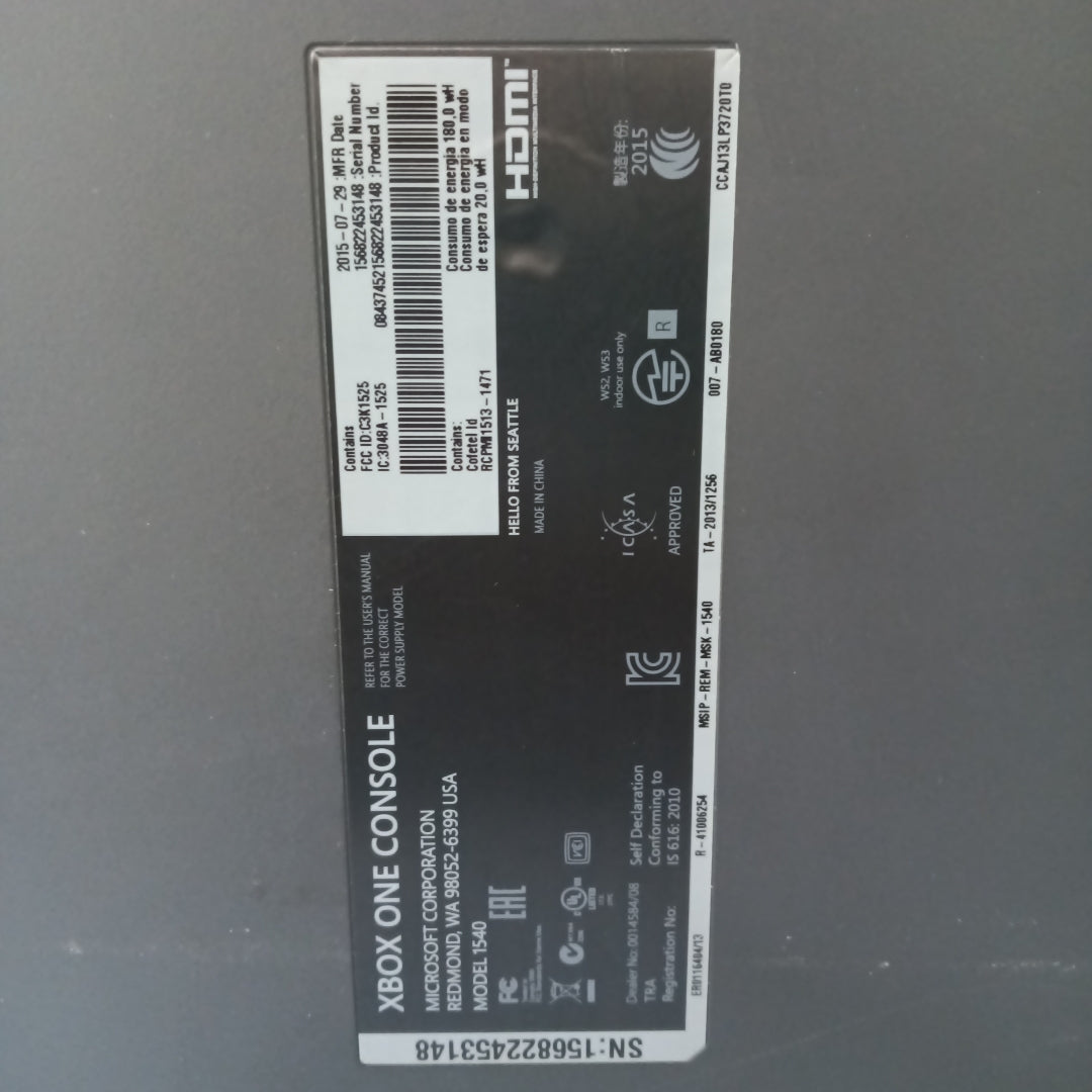 CONSOLA DE VIDEOJUEGO MICROSOFT XBOX ONE 1 TB (SEMINUEVO)