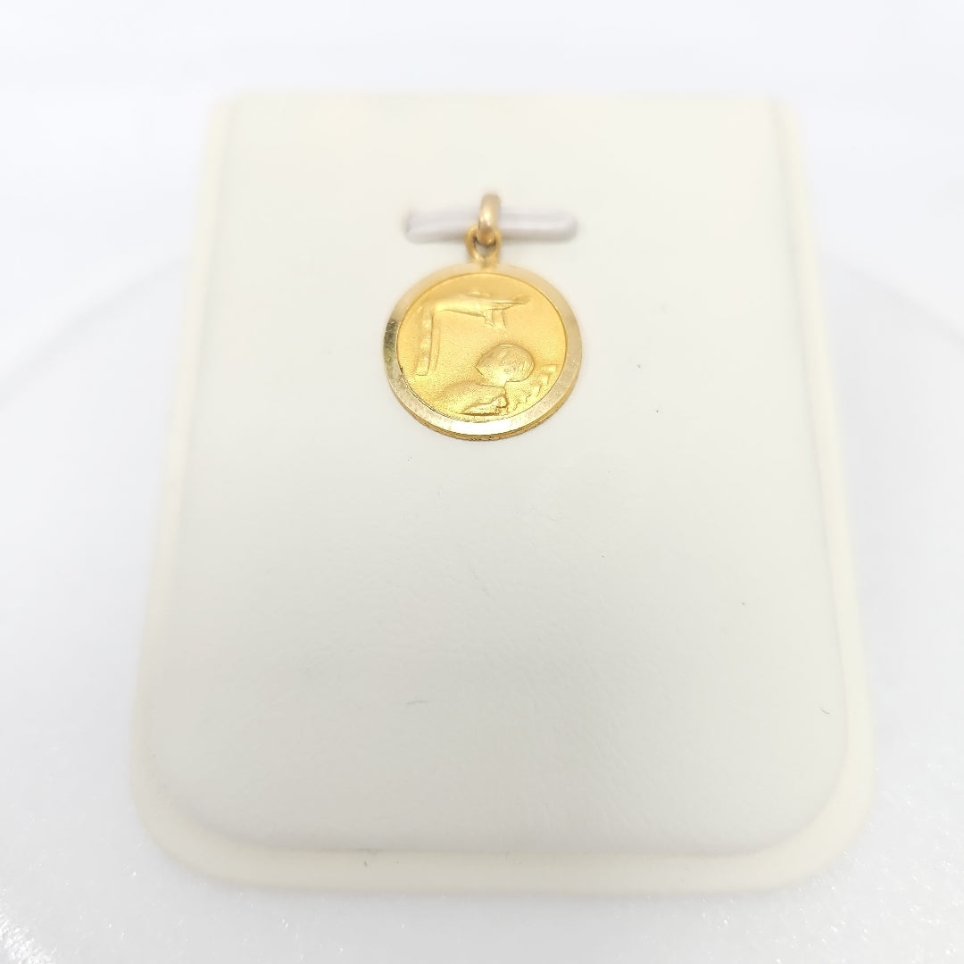 10011REL00000B910 FRD19 MEDALLA DE BAUTIZO ORO 14K 1.4GRS (NUEVO)