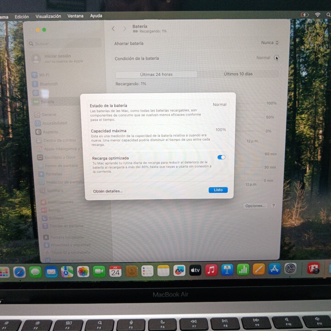 LAPTOP APPLE MACBOOK AIR 13" 2020 3.2 A2337 256 GB SSD 8 GB RAM (SEMINUEVO)