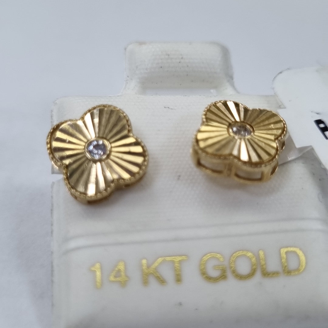BROQUELES ORO 14K 1.5 (NUEVO)