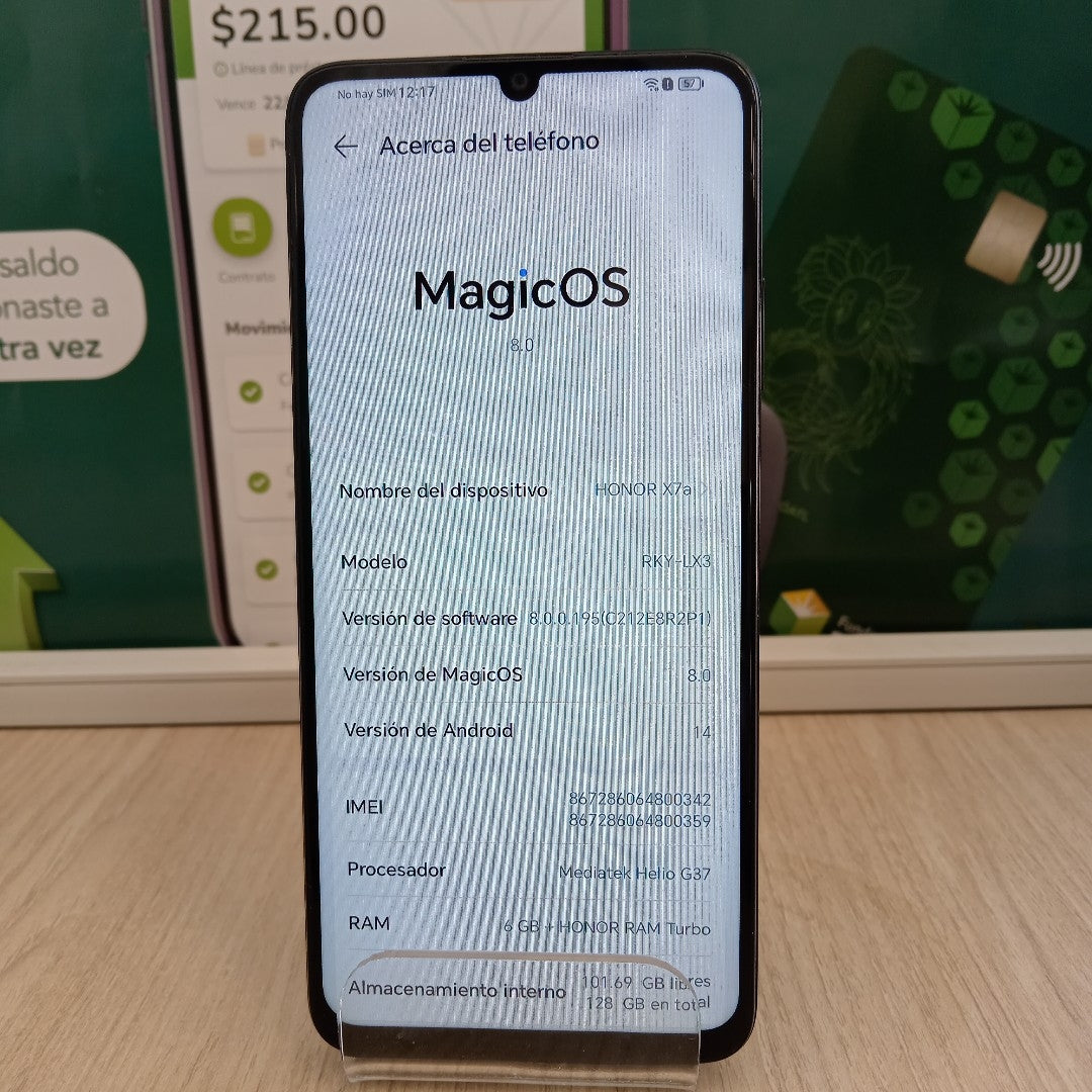 CELULAR HONOR X7A RKY-LX3 (2023) 128 GB 6 GB RAM (SEMINUEVO)
