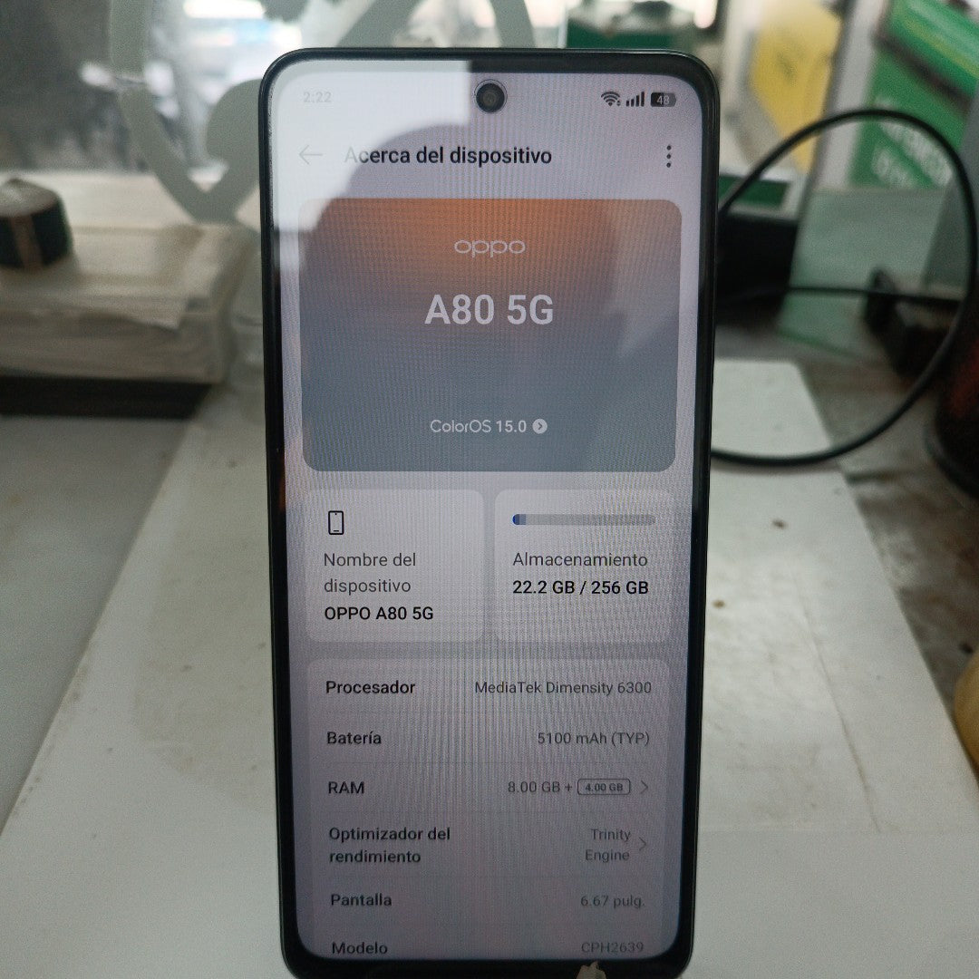 CELULAR OPPO  A80 5G CPH2639 (2024) 256 GB 8 GB RAM (SEMINUEVO)