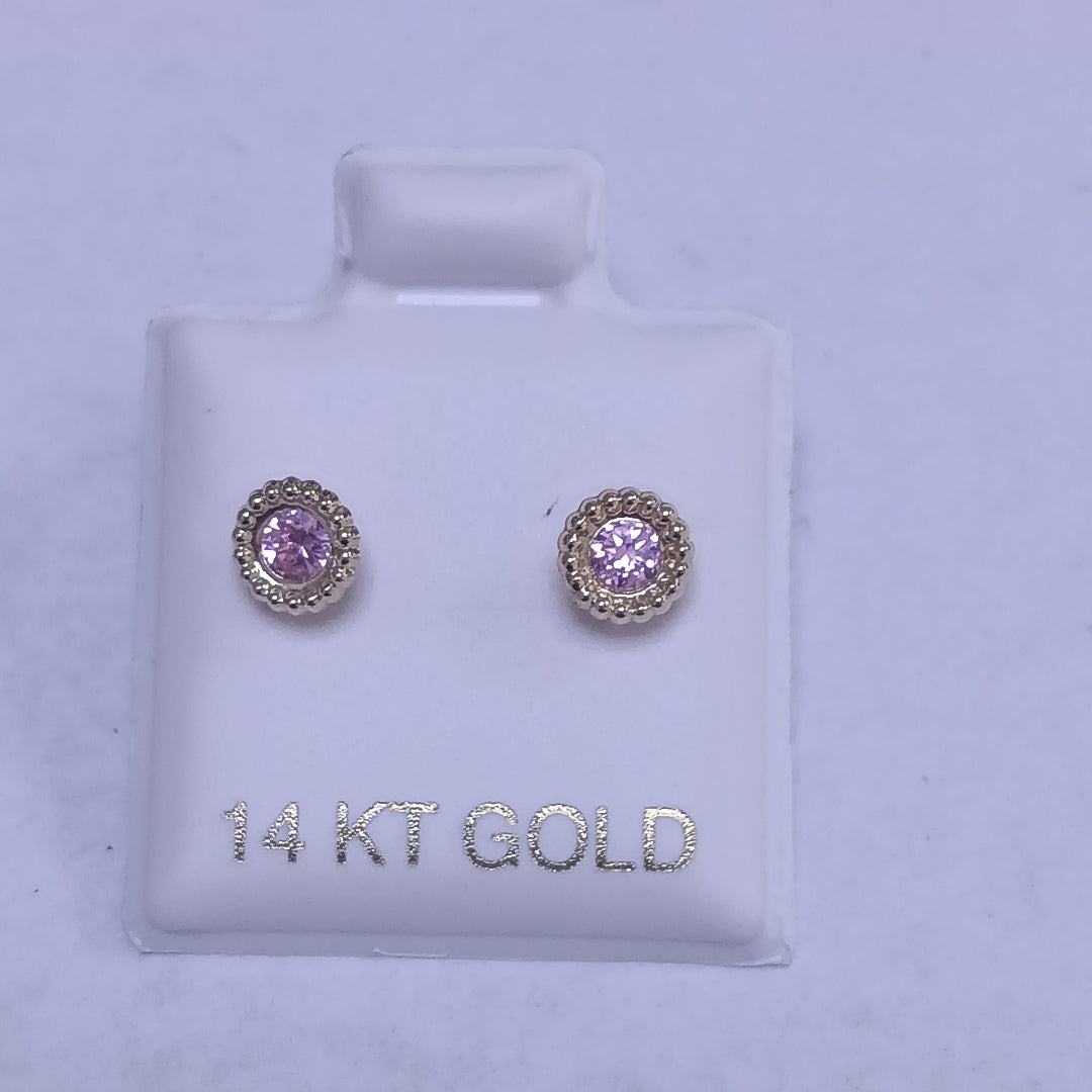 BROQUELES ORO 14K 1 (NUEVO)